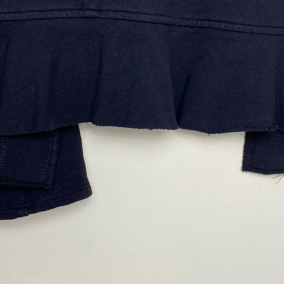 SALE Anthropology Dolan Left Coast Open Front Peplum Blazer Size M Knit Black - Picture 3 of 10